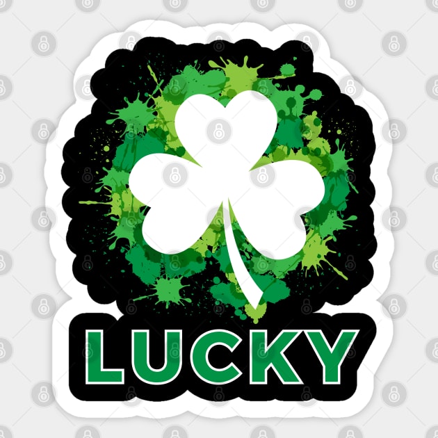 Lucky Shamrock Clover Sticker by BadDesignCo